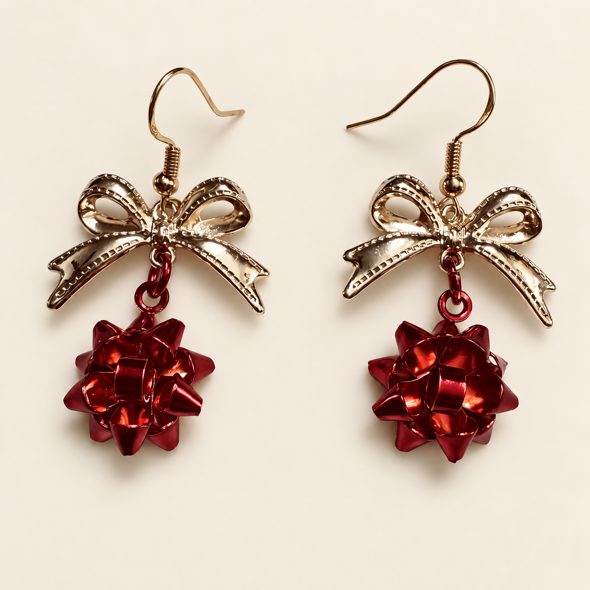All Wrapped Up – Christmas Bow Earrings