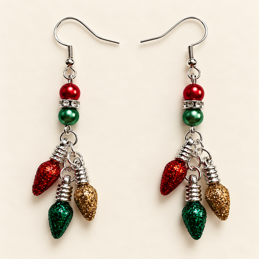 Christmas Sparkle Trio – Holiday Light Earrings