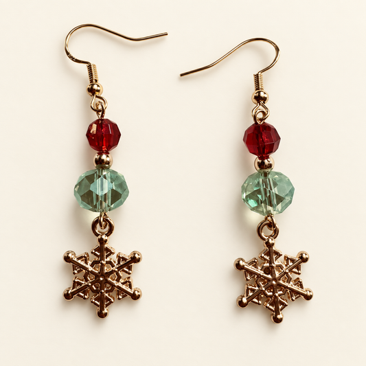 Winter Wishes – Christmas Snowflake Earrings